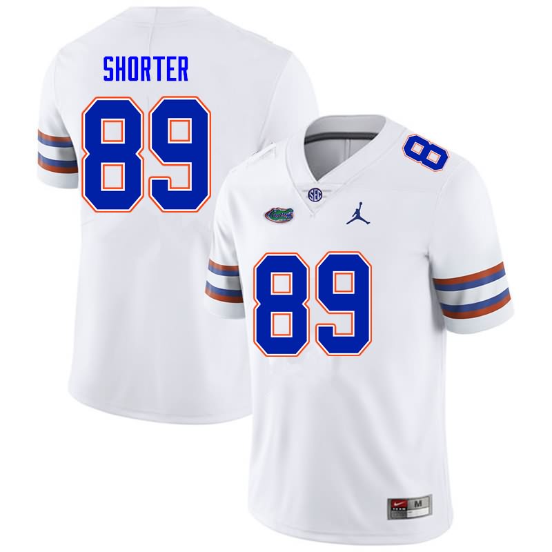 NCAA Florida Gators Justin Shorter Men's #89 Nike White Stitched Authentic College Football Jersey PNT0764UF
